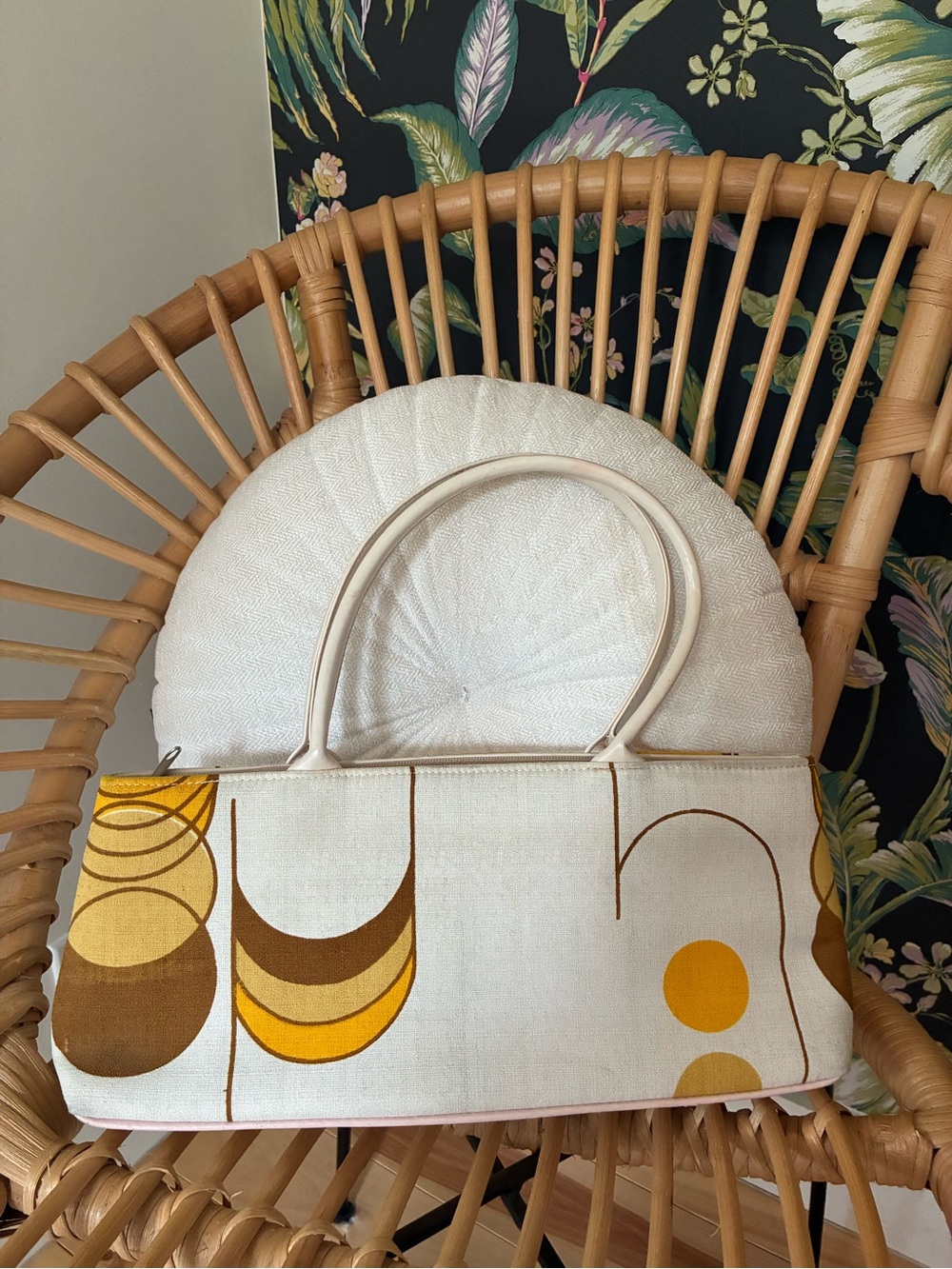 Baguette canva shoulder bag